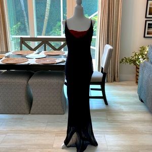 Black and red formal gown